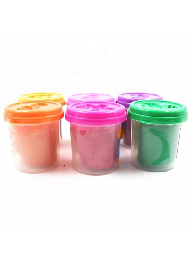 6-Color Mixed Soft DIY Polymer Clay Set – Slime & Clay Crafts Kit for Kids - Image 2